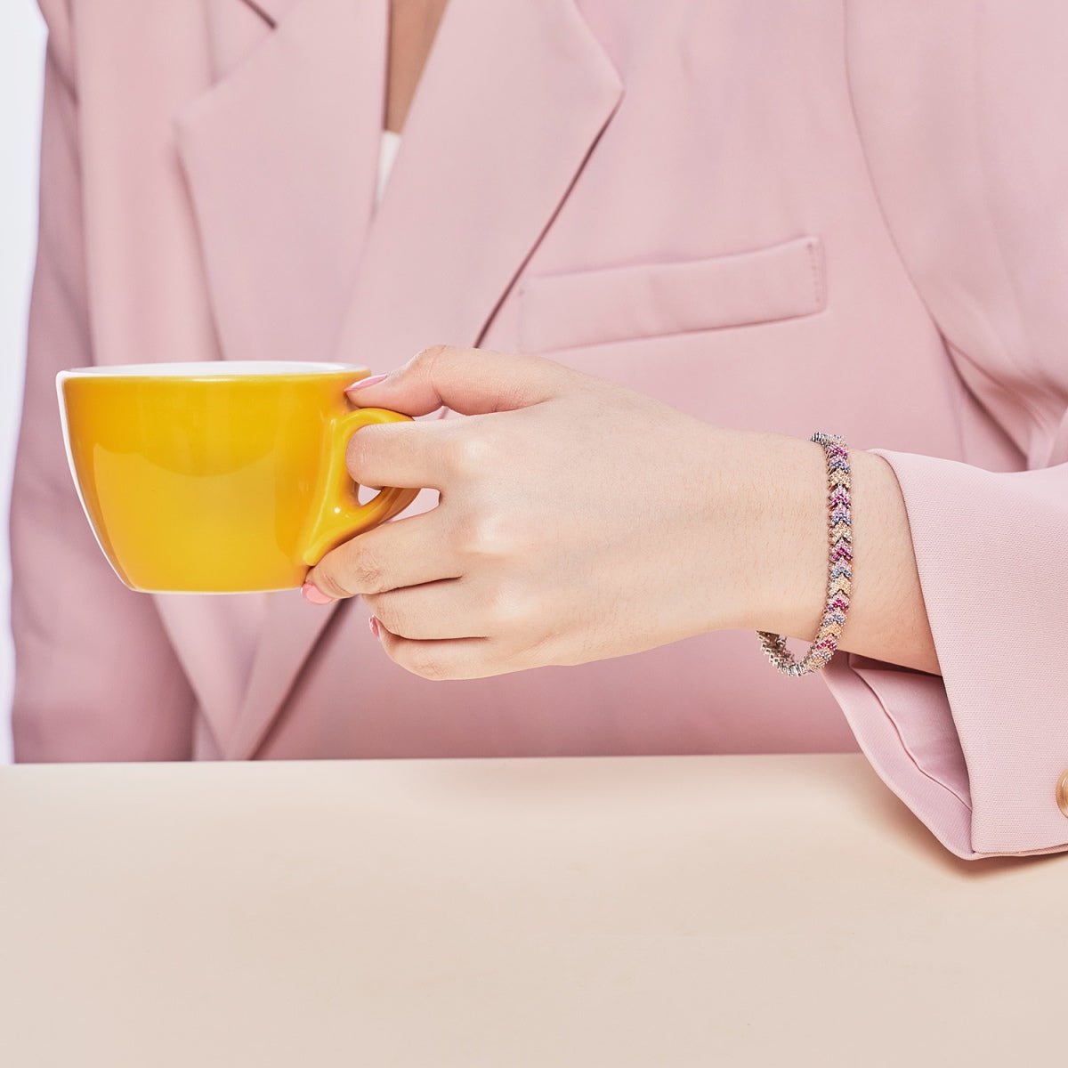 [Okajuri Jewelry]Ornate Sparkling Round Cut Party Bracelet