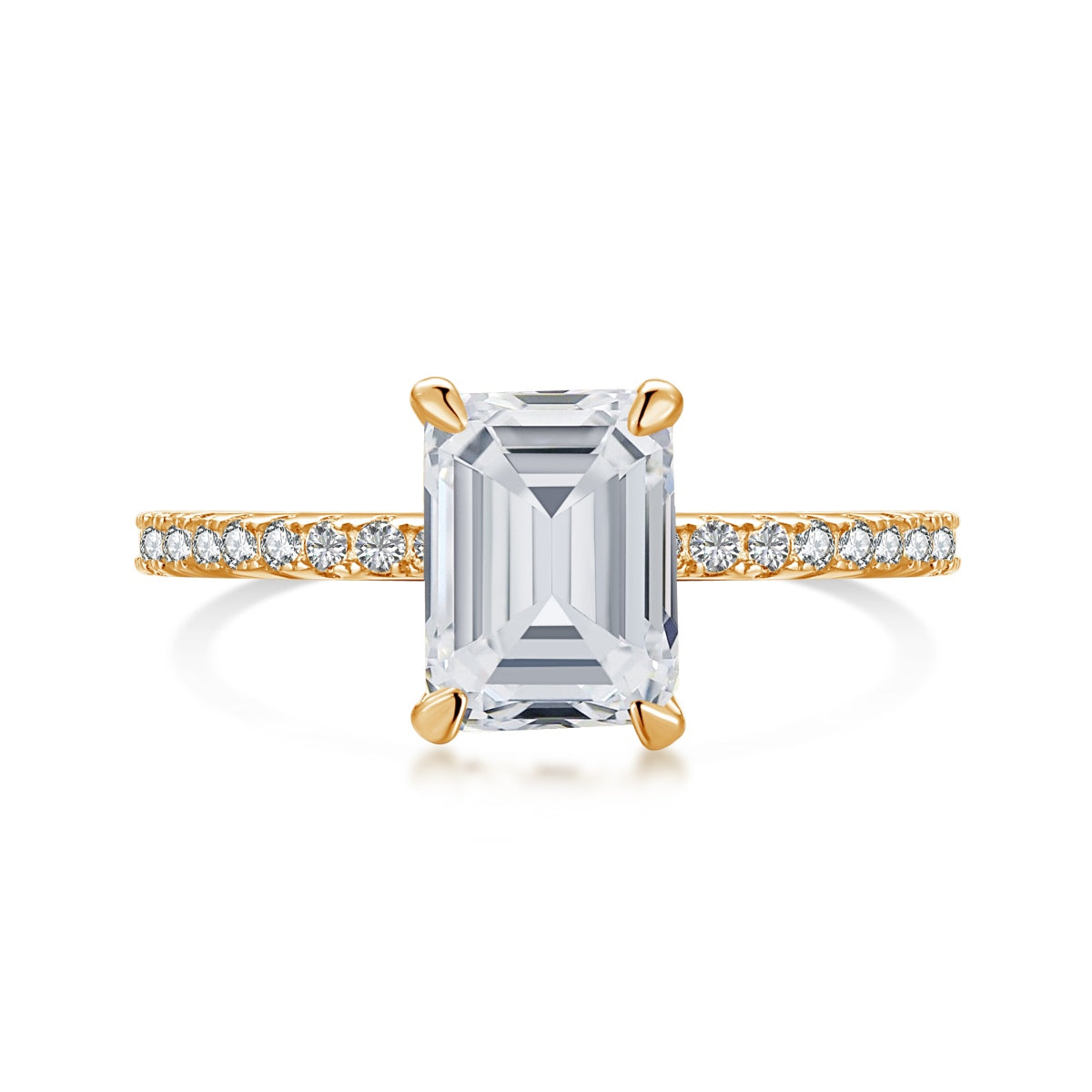 [Okajuri Jewelry]2.0 Carat Scintillating Ornate Radiant Cut Party Ring