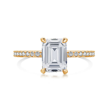 [Okajuri Jewelry]2.0 Carat Scintillating Ornate Radiant Cut Party Ring