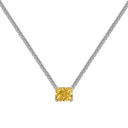 [Okajuri Jewelry]4.0 Carat Elegant Radiant Cut Necklace