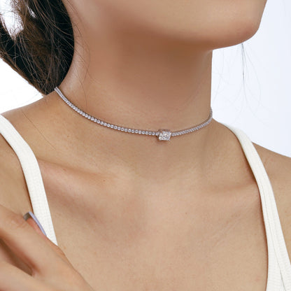 [Okajuri Jewelry]2.0 carat Ornate Emerald Cut Necklace