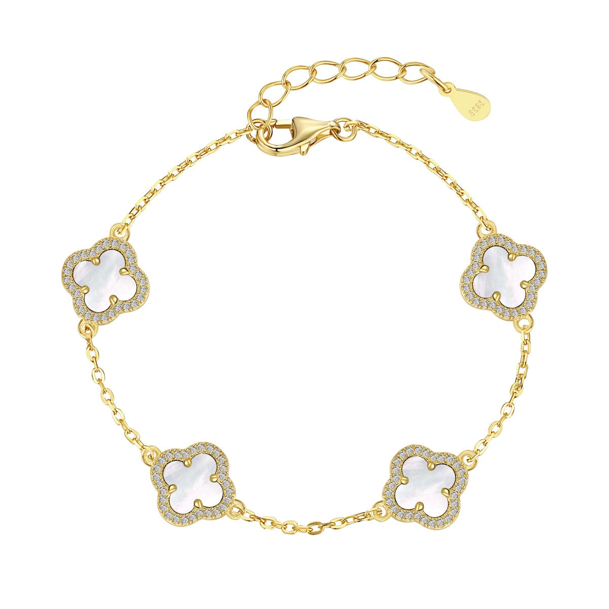 [Okajuri Jewelry]Four-Leaf Clover Exquisite Bracelet