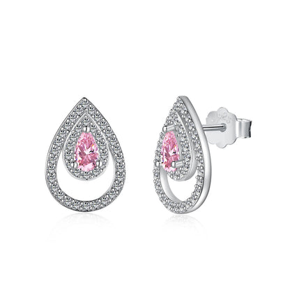 [Okajuri Jewelry]Sparkling Delicate Water Drop Shape Daily Earrings