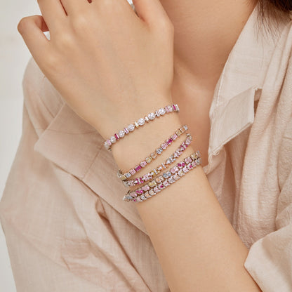 [Okajuri Jewelry]Radiant Colorful Round Shape Daily Bracelet