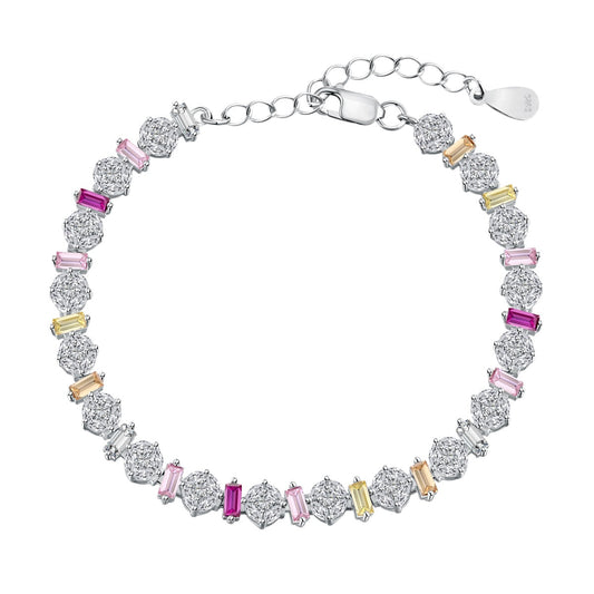 [Okajuri Jewelry]Radiant Colorful Round Shape Daily Bracelet