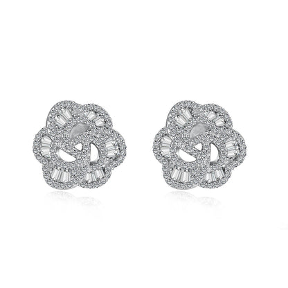 [Okajuri Jewelry]Exquisite Flower Shape Daily Earrings