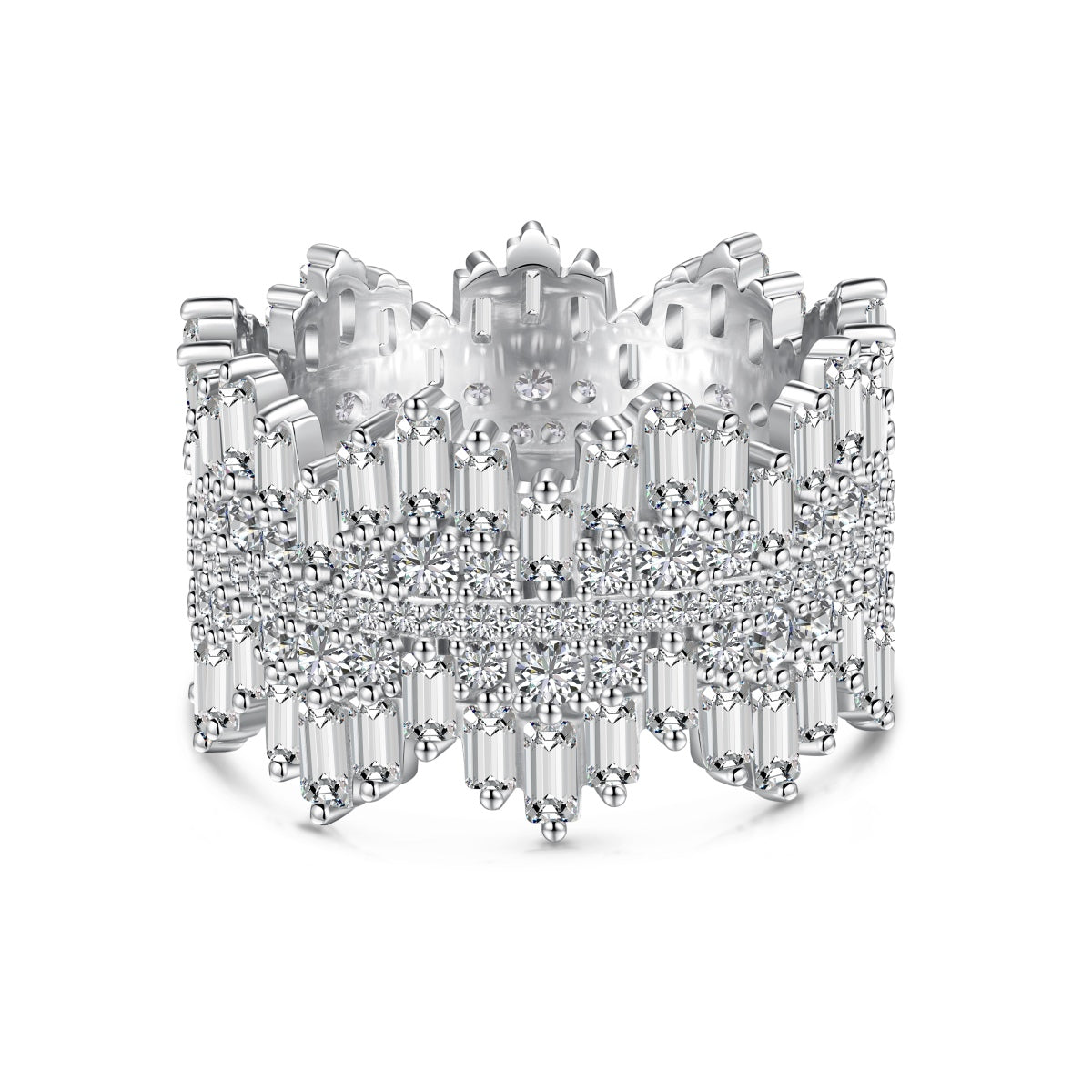 [Okajuri Jewelry]Luxurious Colorful Radiant Cut Daily Ring