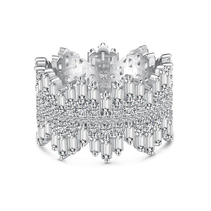 [Okajuri Jewelry]Luxurious Colorful Radiant Cut Daily Ring