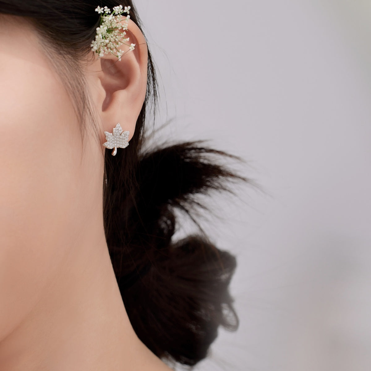 [Okajuri Jewelry]Exquisite Maple Leaf Design Earrings