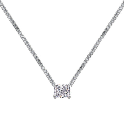 [Okajuri Jewelry]4.0 Carat Elegant Radiant Cut Necklace