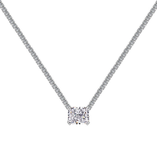 [Okajuri Jewelry]4.0 Carat Elegant Radiant Cut Necklace