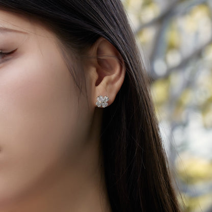[Okajuri Jewelry]Four-Leaf Clover Ball Earrings