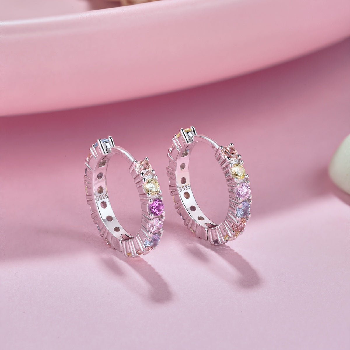 [Okajuri Jewelry]Radiant Colorful Round Cut Earrings