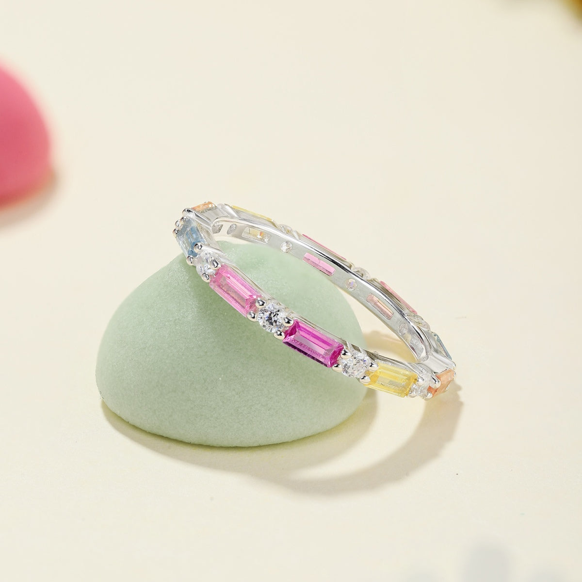[Okajuri Jewelry]Lively In Shades Elegant Radiant Cut Daily Ring