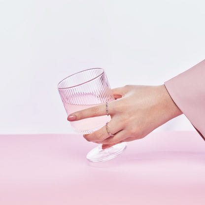 [Okajuri Jewelry]Sparkling Colorful Round Cut Tennis Ring