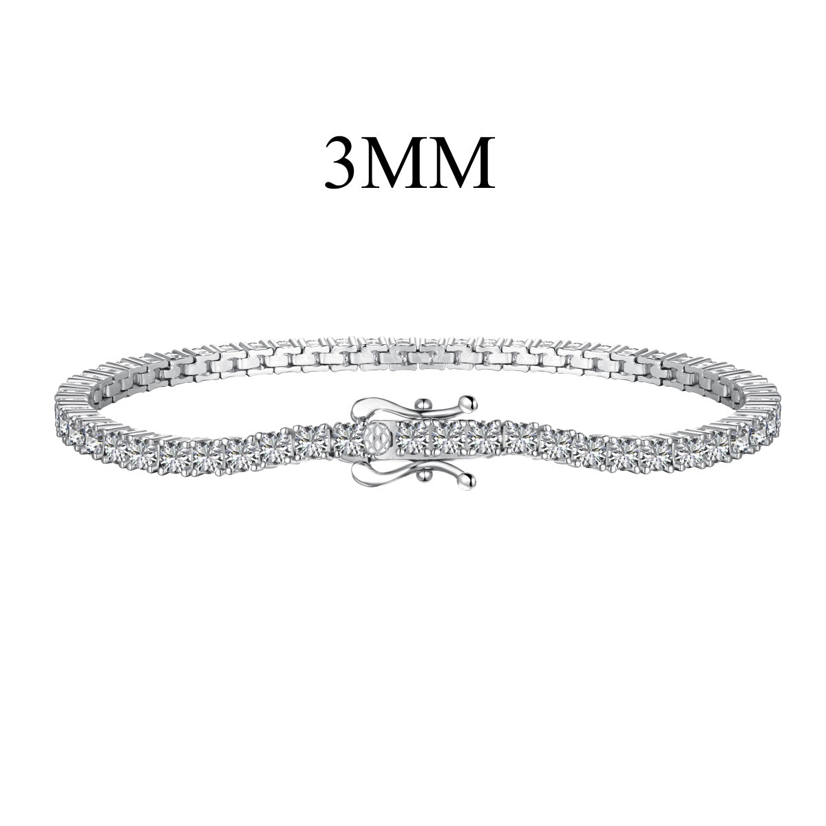 [Okajuri Jewelry]Dainty Charming Round Cut Tennis Bracelet