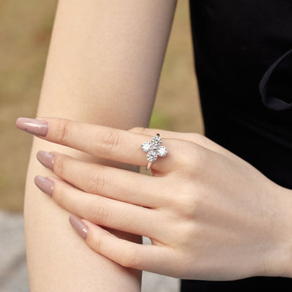 [Okajuri Jewelry]Four-Leaf Clover Eight-Pointed Star Ring
