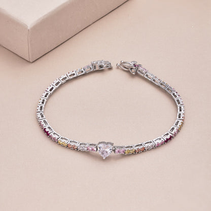 [Okajuri Jewelry]Delicate Romantic Heart Shape Lover Bracelet