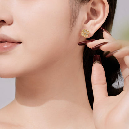 [Okajuri Jewelry]Four Leaf Clover Fashion Earrings