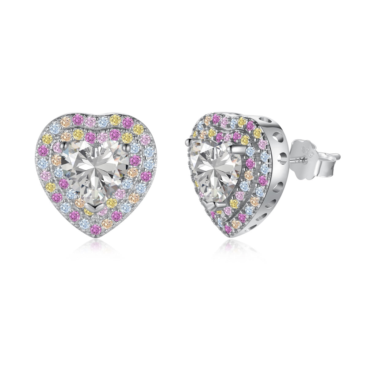 [Okajuri Jewelry]Dazzling Heart Shape Lover Earrings