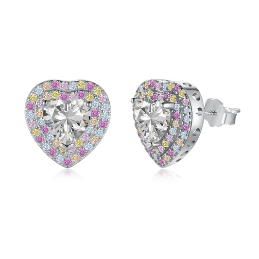 [Okajuri Jewelry]Dazzling Heart Shape Lover Earrings