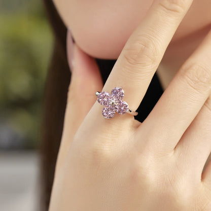 [Okajuri Jewelry]Four-Leaf Clover Eight-Pointed Star Ring