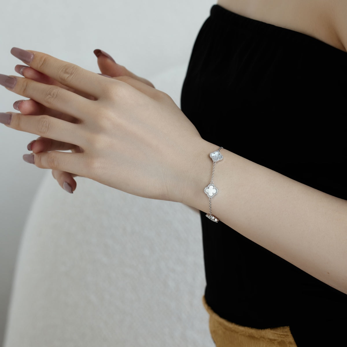 [Okajuri Jewelry]Four-Leaf Clover Exquisite Bracelet