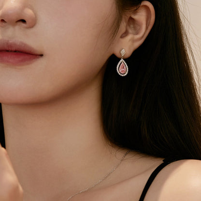 [Okajuri Jewelry]Ornate Delicate Water Drop Shape Banquet Earrings