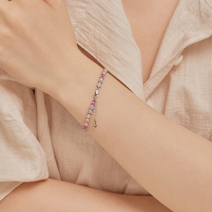 [Okajuri Jewelry]Delicate Colorful Emerald Cut Party Bracelet