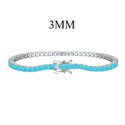 [Okajuri Jewelry]Dainty Charming Round Cut Tennis Bracelet