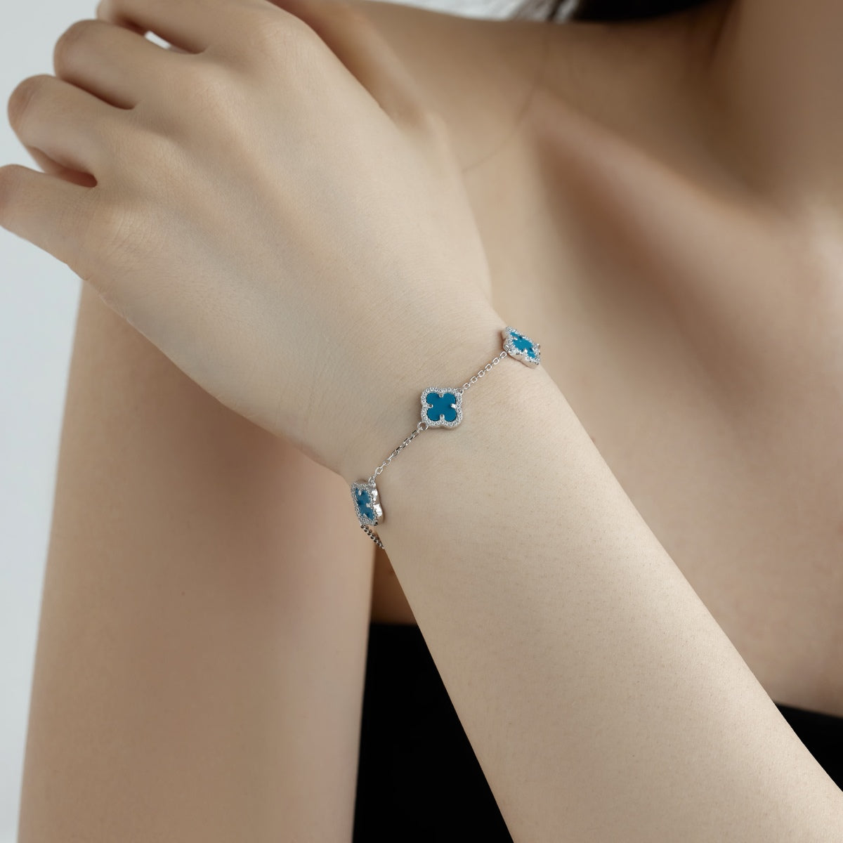 [Okajuri Jewelry]Four-Leaf Clover Exquisite Bracelet