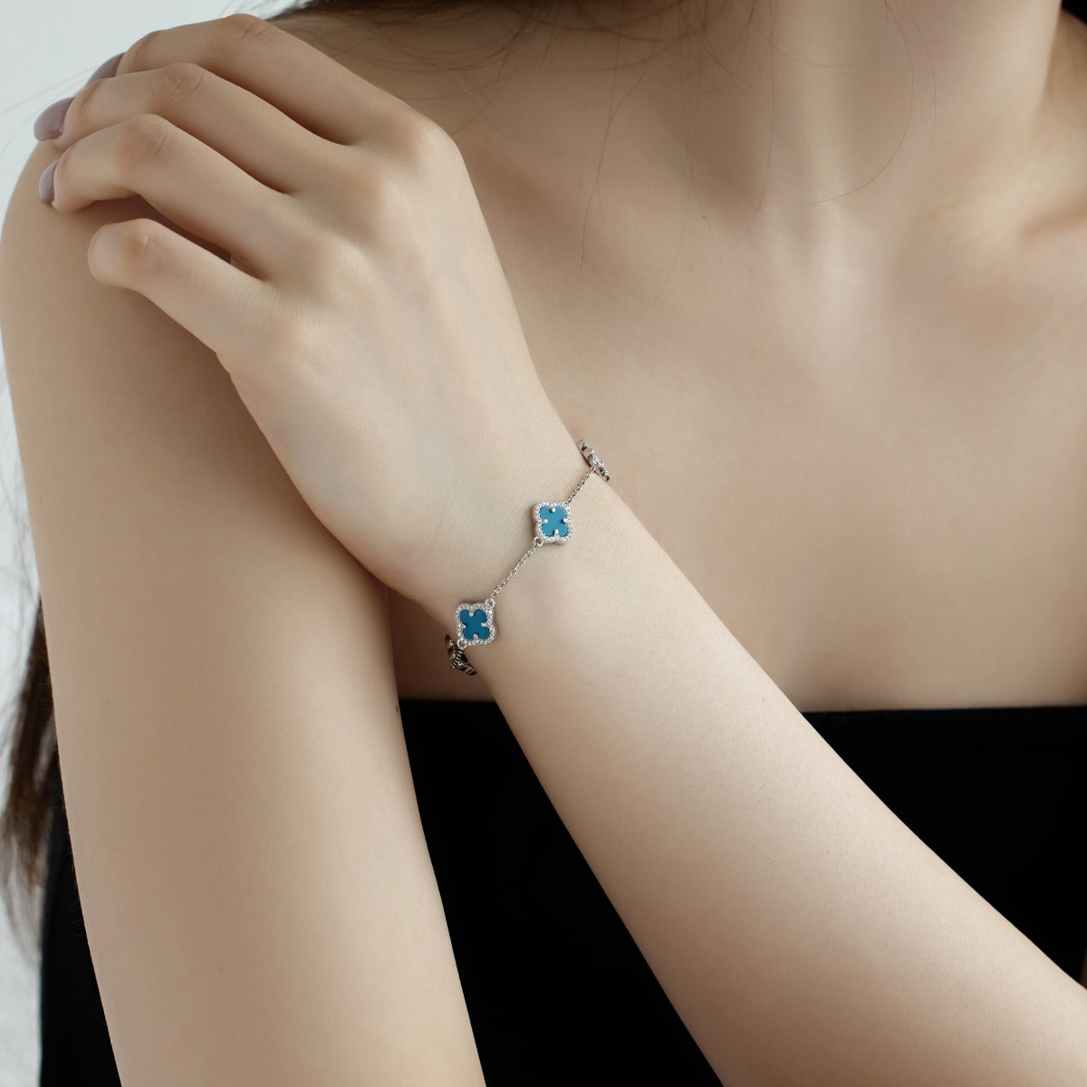 [Okajuri Jewelry]Four-Leaf Clover Exquisite Bracelet
