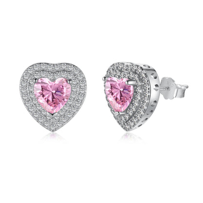 [Okajuri Jewelry]Dazzling Heart Shape Lover Earrings