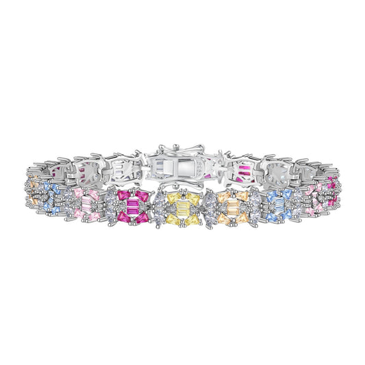 [Okajuri Jewelry]Delicate Colorful Multi Cut Party Bracelet
