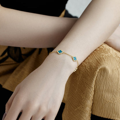 [Okajuri Jewelry]Four-Leaf Clover Exquisite Bracelet