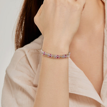 [Okajuri Jewelry]Dainty Radiant Emerald Cut Daily Bracelet