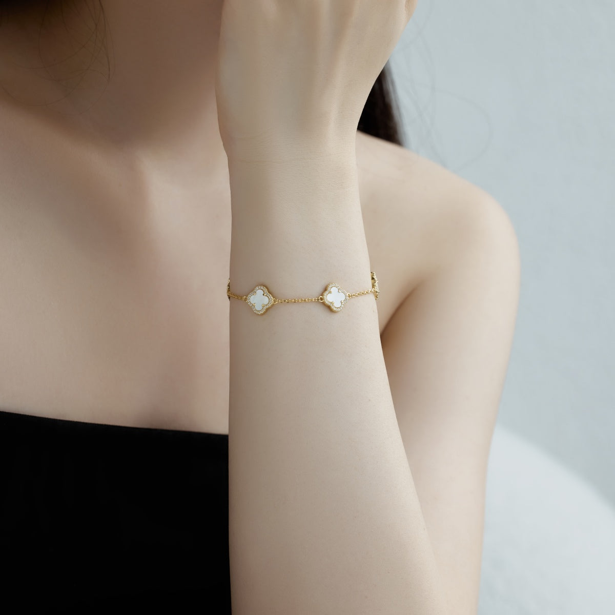 [Okajuri Jewelry]Four-Leaf Clover Exquisite Bracelet