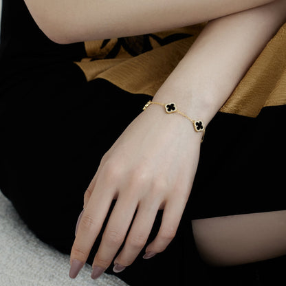 [Okajuri Jewelry]Four-Leaf Clover Exquisite Bracelet