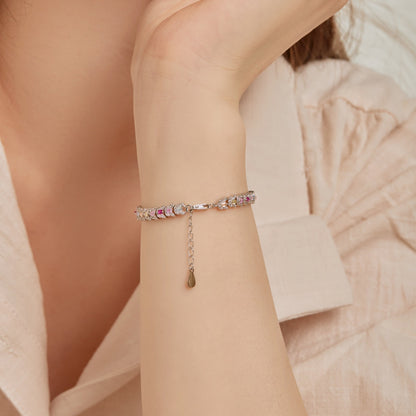[Okajuri Jewelry]Delicate Colorful Multi Cut Daily Bracelet