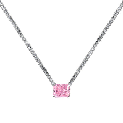 [Okajuri Jewelry]4.0 Carat Elegant Radiant Cut Necklace
