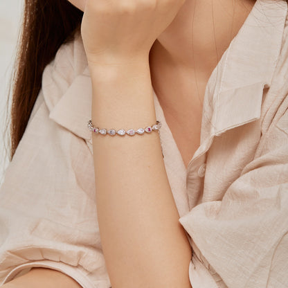 [Okajuri Jewelry]0.25 Carat Radiant Water Drop Shape Daily Bracelet