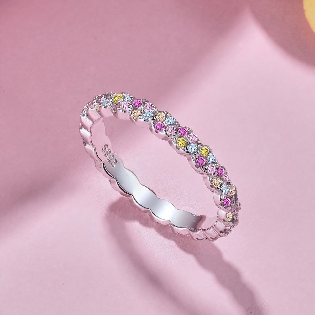 [Okajuri Jewelry]Dainty Ebullient Round Cut Daily Ring