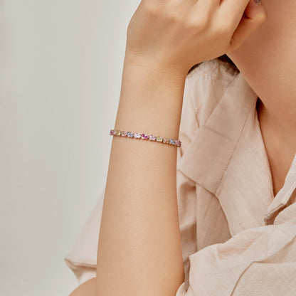 [Okajuri Jewelry]Ornate Colorful Flower Shape Party Bracelet