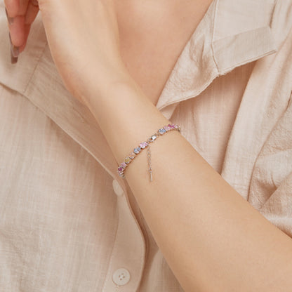 [Okajuri Jewelry]Ornate Colorful Flower Shape Party Bracelet