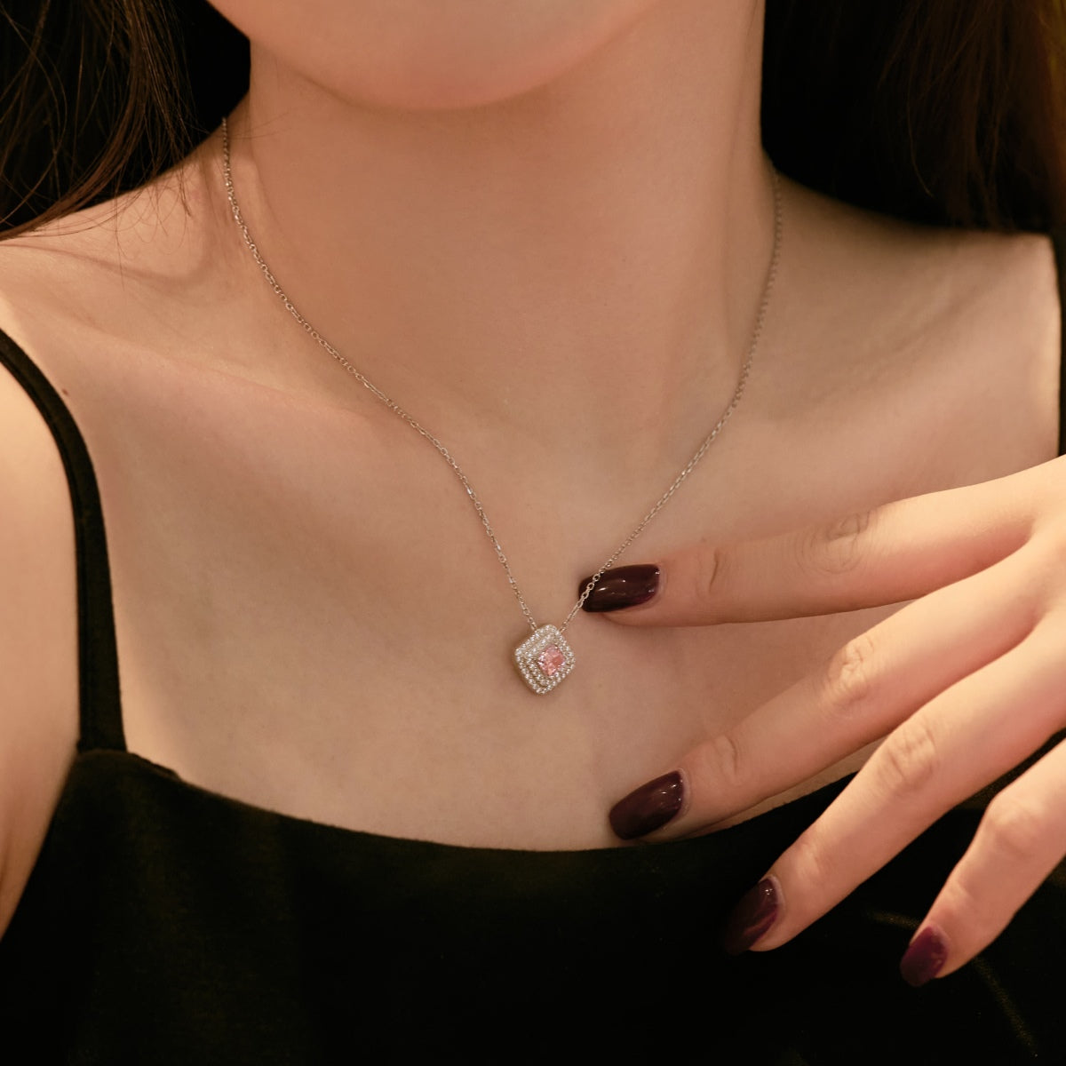 [Okajuri Jewelry]Sparkling Asscher Cut Necklace