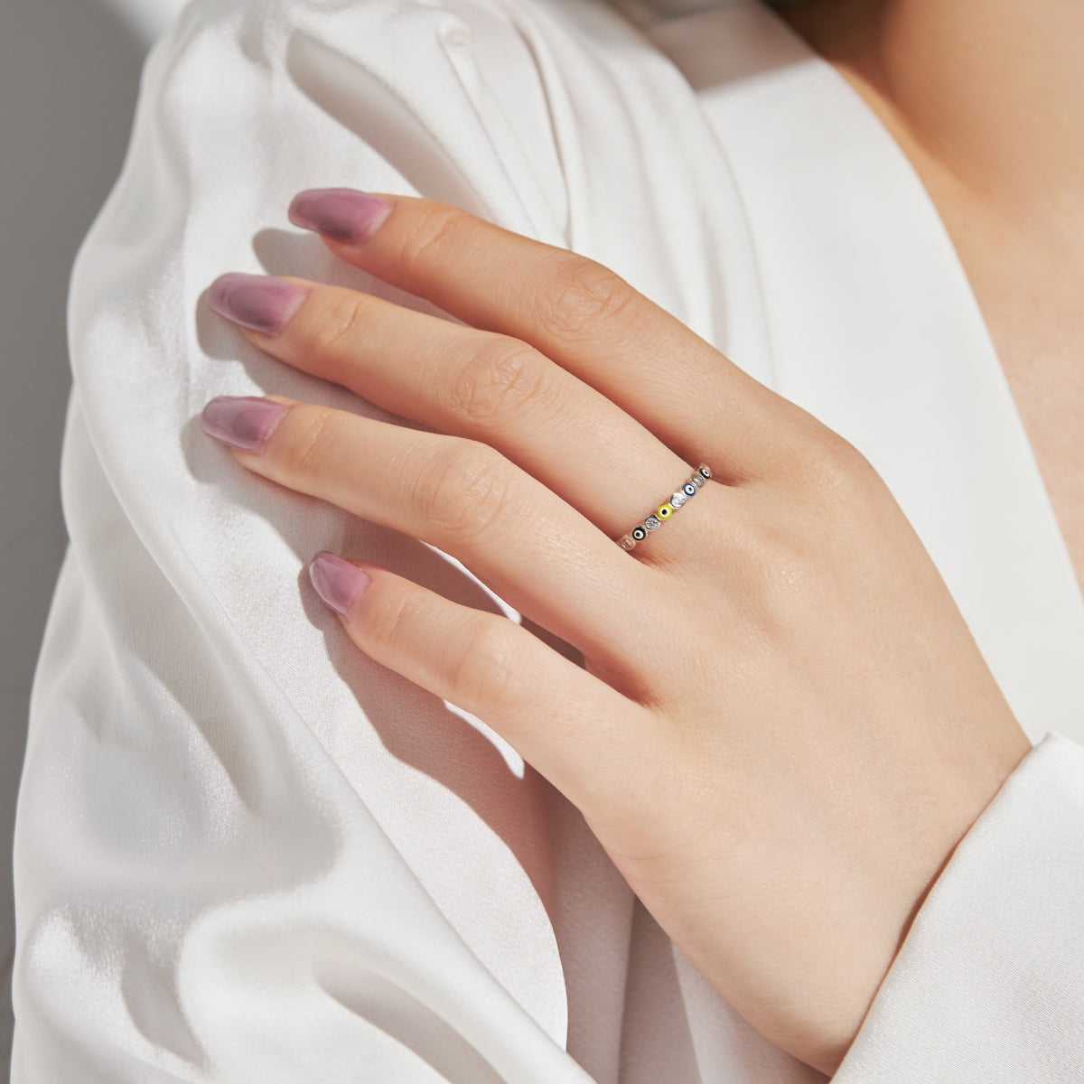 [Okajuri Jewelry]Sparkling Vibrant Round Shape Daily Ring
