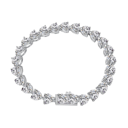 [Okajuri Jewelry]0.75 Carat Elegant Romantic Heart Shape Lover Bracelet