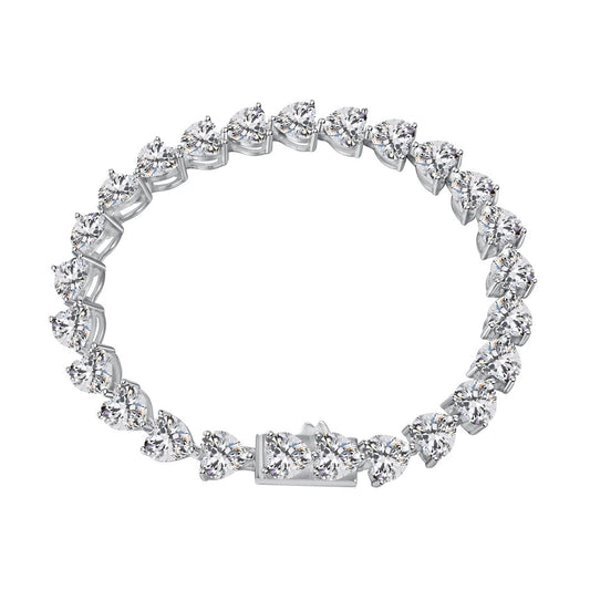 [Okajuri Jewelry]0.75 Carat Elegant Romantic Heart Shape Lover Bracelet