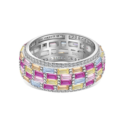 [Okajuri Jewelry]Radiant Colorful Radiant Cut Daily Ring