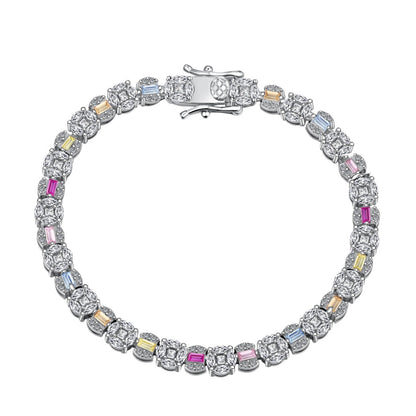 [Okajuri Jewelry]Dazzling Radiant Multi Cut Daily Bracelet